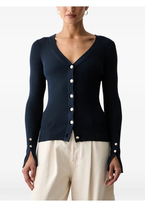 GUESS USA ribbed-knit cardigan - Blue