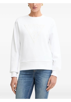 GUESS USA logo-patch hoodie - White