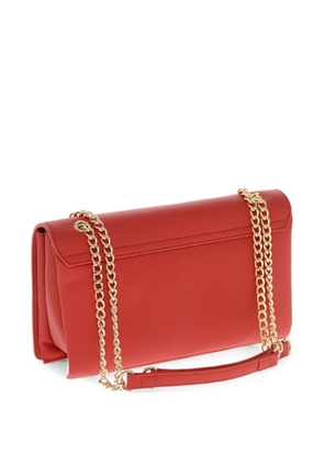 Moschino logo-plaque shoulder bag - Red
