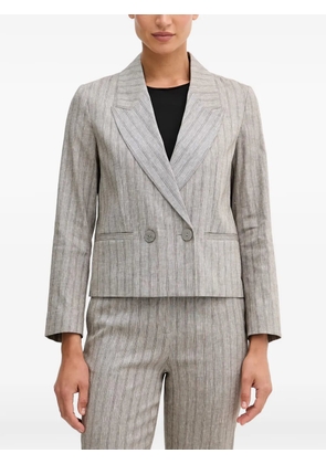 Sisley pinstripe-pattern double-breasted blazer - Grey