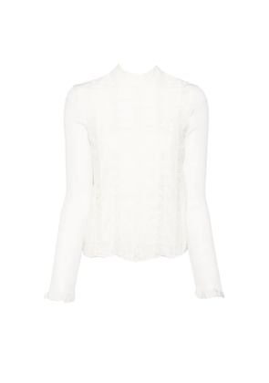 Bally button-back ruffled shirt - Neutrals