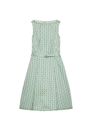 Prada floral-print duchess dress - Green