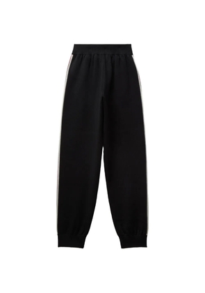 Versace logo-embroidered side-stripe track pants - Black