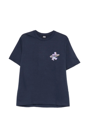 Stüssy logo-print T-shirt - Blue