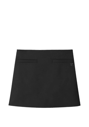 Courrèges logo-embroidered A-line mini skirt - Black