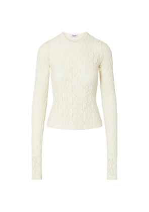 LIU JO stretch lace top - Neutrals