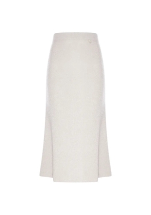 Herno ribbed-knit sequin-embellished skirt - Neutrals
