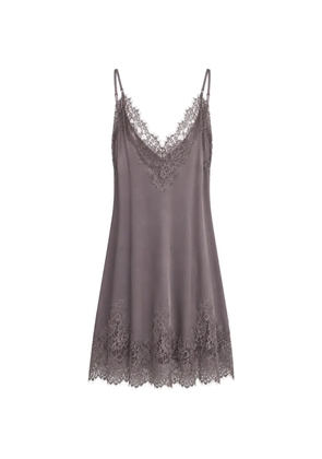 Gold Hawk lace-trimmed slip dress - Grey