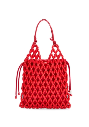 STAUD beaded drawstring bag - Red