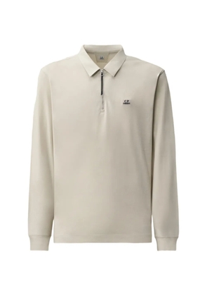 C.P. Company zip-fastening long-sleeve polo shirt - Neutrals