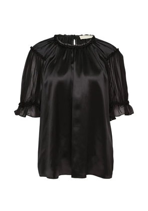 Ulla Johnson Alina ruffled-details silk blouse - Black