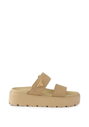 Prada Nubuck slides - Neutrals