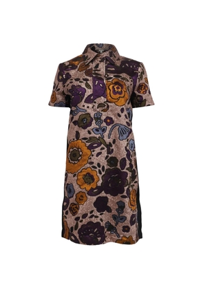 Burberry Pre-Owned floral jacquard shirt dress - Neutrals