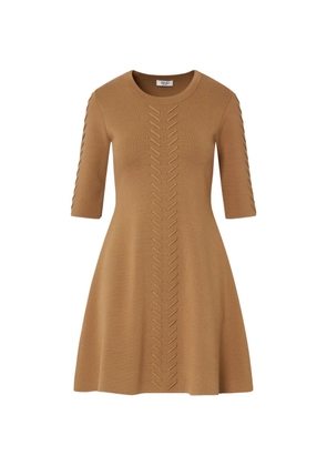 LIU JO knit fit & flare dress - Neutrals