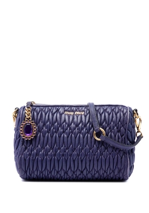 Miu Miu Pre-Owned 2010-2026 Matelasse Nappa Crystal Charm shoulder bag - Purple