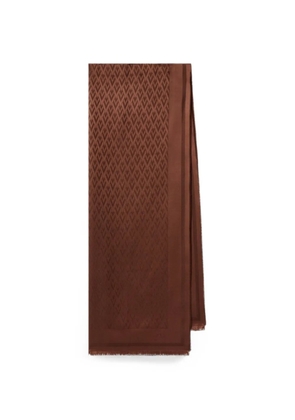 Valentino Garavani VLogo jacquard-woven scarf - Brown