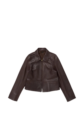 TAIGA TAKAHASHI zip-up leather jacket - Red