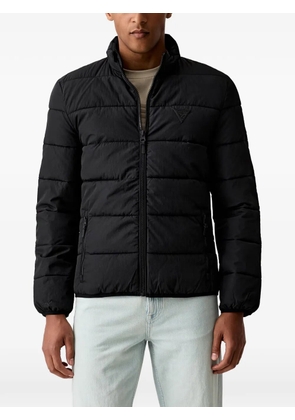 GUESS USA quilted logo-patch jacket - Black