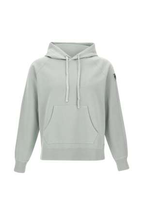 Blauer logo-patch raglan-sleeve hoodie - Grey
