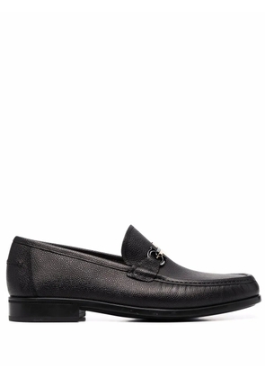 Ferragamo Maurice pebbled-effect loafers - Black