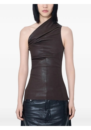 Rick Owens Athena asymmetric panelled top - Brown