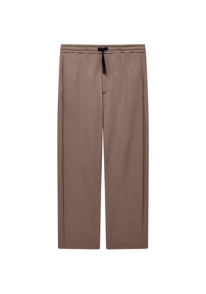 Giorgio Armani drawstring logo-patch trousers - Brown