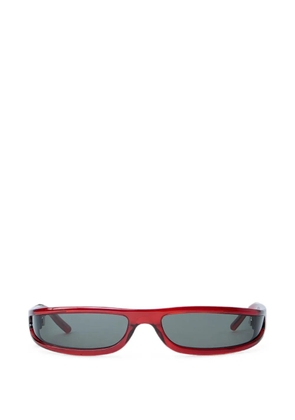 Rick Owens Fog rectangle-frame sunglasses - Red