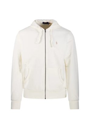 Ralph Lauren Collection logo-embroidered zip-up hoodie - White