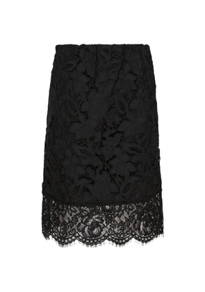 Nº21 floral lace pencil skirt - Black