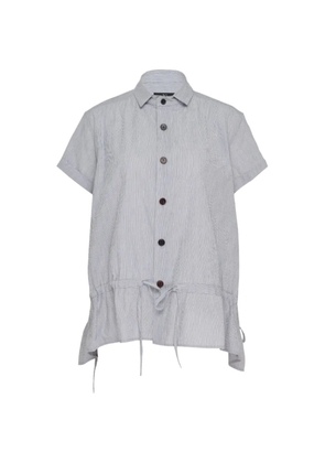 Y's gather-detail drawstring blouse - Grey