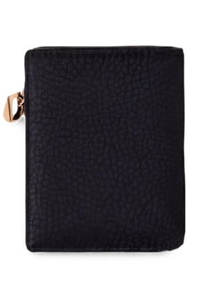 Borbonese logo-plaque pebbled-texture wallet - Black