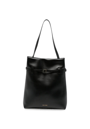 Manu Atelier buckle-detail leather tote bag - Black