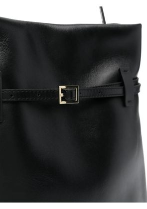 Manu Atelier buckle-detail leather tote bag - Black
