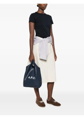 A.P.C. small Ninon logo-print tote bag - Blue