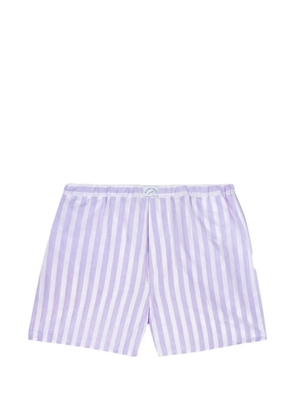 Maison Labiche Vernemouze striped-pattern shorts - Purple