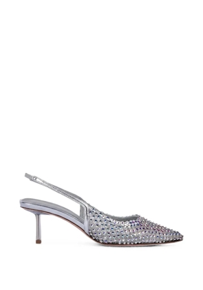Le Silla crystal-embellished mesh sandals - Silver