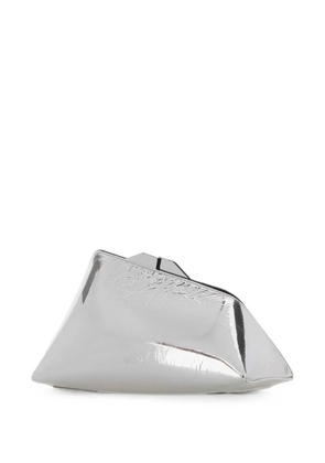 The Attico 8.30 PM leather clutch bags - Silver