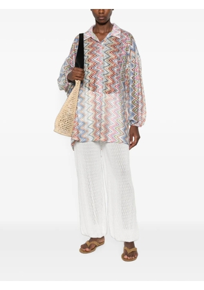 Missoni zigzag-knit shirt - Neutrals
