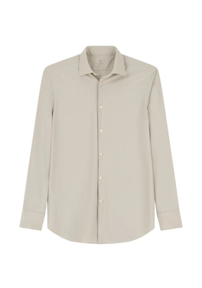 Boggi Milano shirt in stretch nylon B Tech slim fit - Neutrals