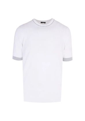 Peserico contrast-trim short-sleeve T-shirt - White