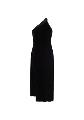 Oscar de la Renta one-shoulder cutout midi dress - Black