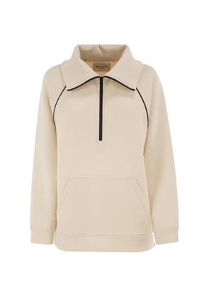 Weekend Max Mara Ballata half-zip contrast-piping sweatshirt - Neutrals