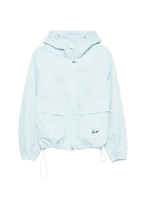 Kenzo hooded logo-embroidered jacket - Blue