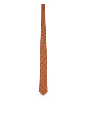 Lardini patterned silk tie - Orange
