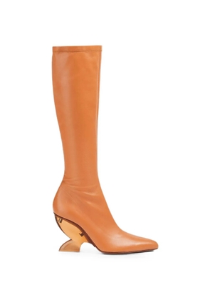 ZIMMERMANN sculptural-heel knee-high boots - Brown