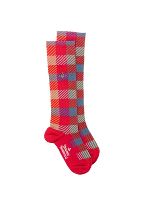 Vivienne Westwood Check plaid socks - Red