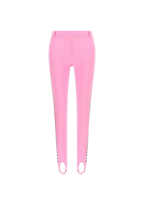Moschino logo-tape stirrup leggings - Pink