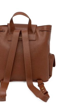 Coccinelle medium Mavery grainy-leather drawstring backpack - Brown