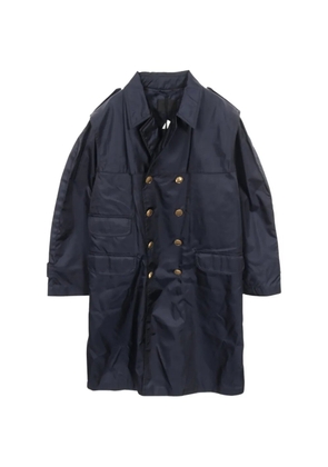 Prada Pre-Owned Re-Nylon double-breasted trench coat - Blue