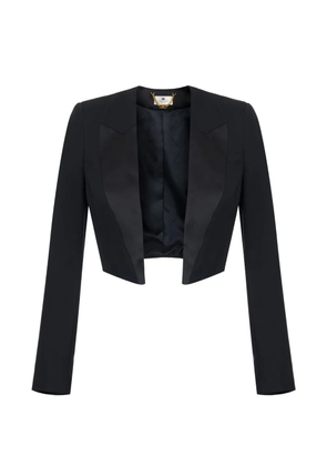 Elisabetta Franchi gabardine tuxedo-style jacket - Black